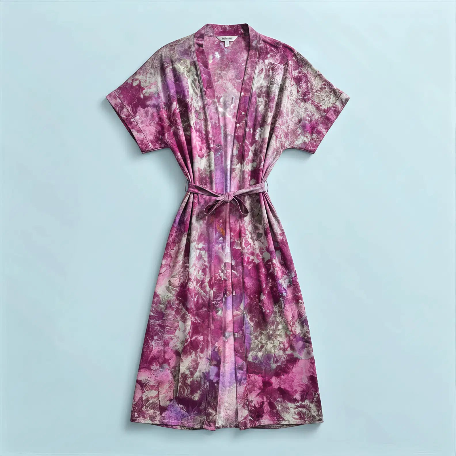 Dress Pink White Tie Diamond Dye