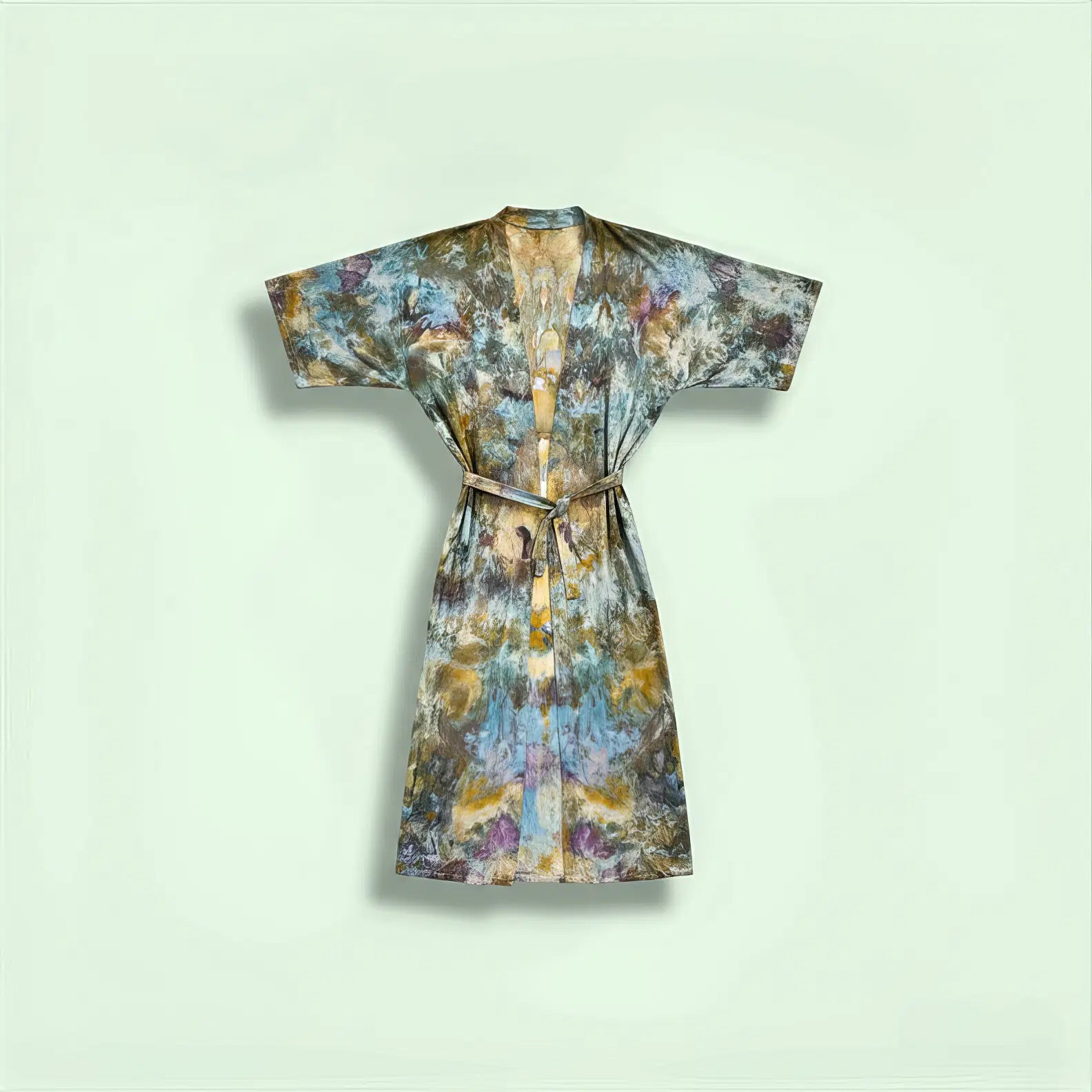 Dress Yellow Brown Tie Diamond Dye