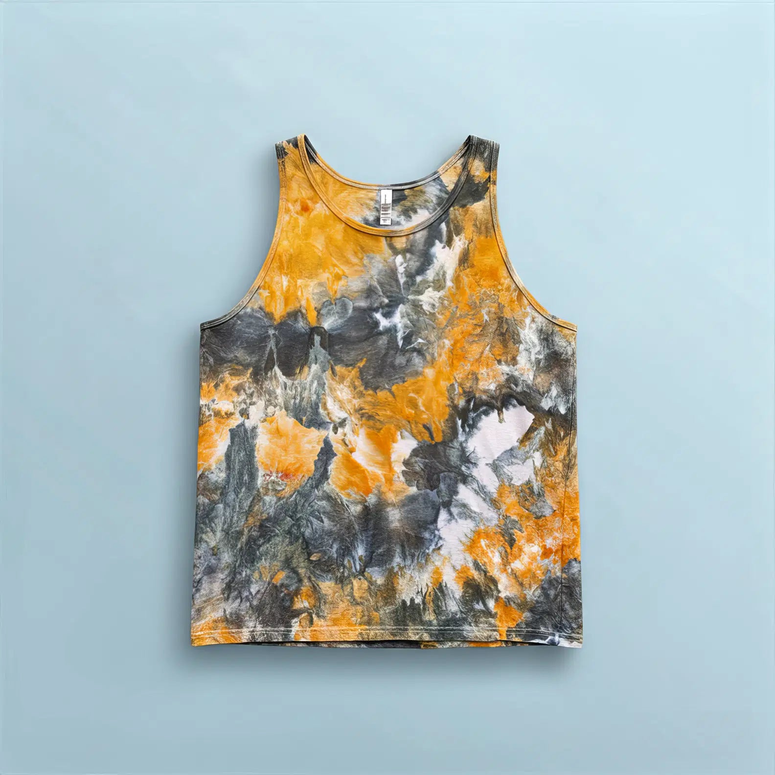 T Shirt Blue Orange Diamond Dye