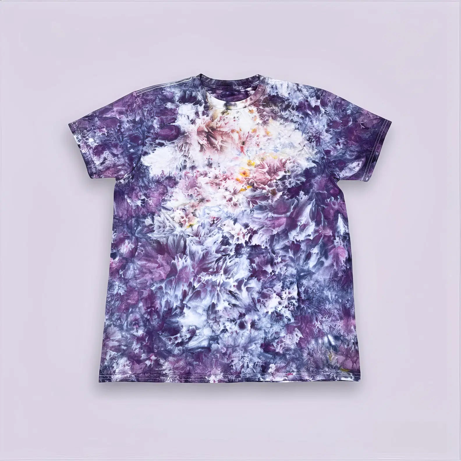 T Shirt Blue White Diamond Dye