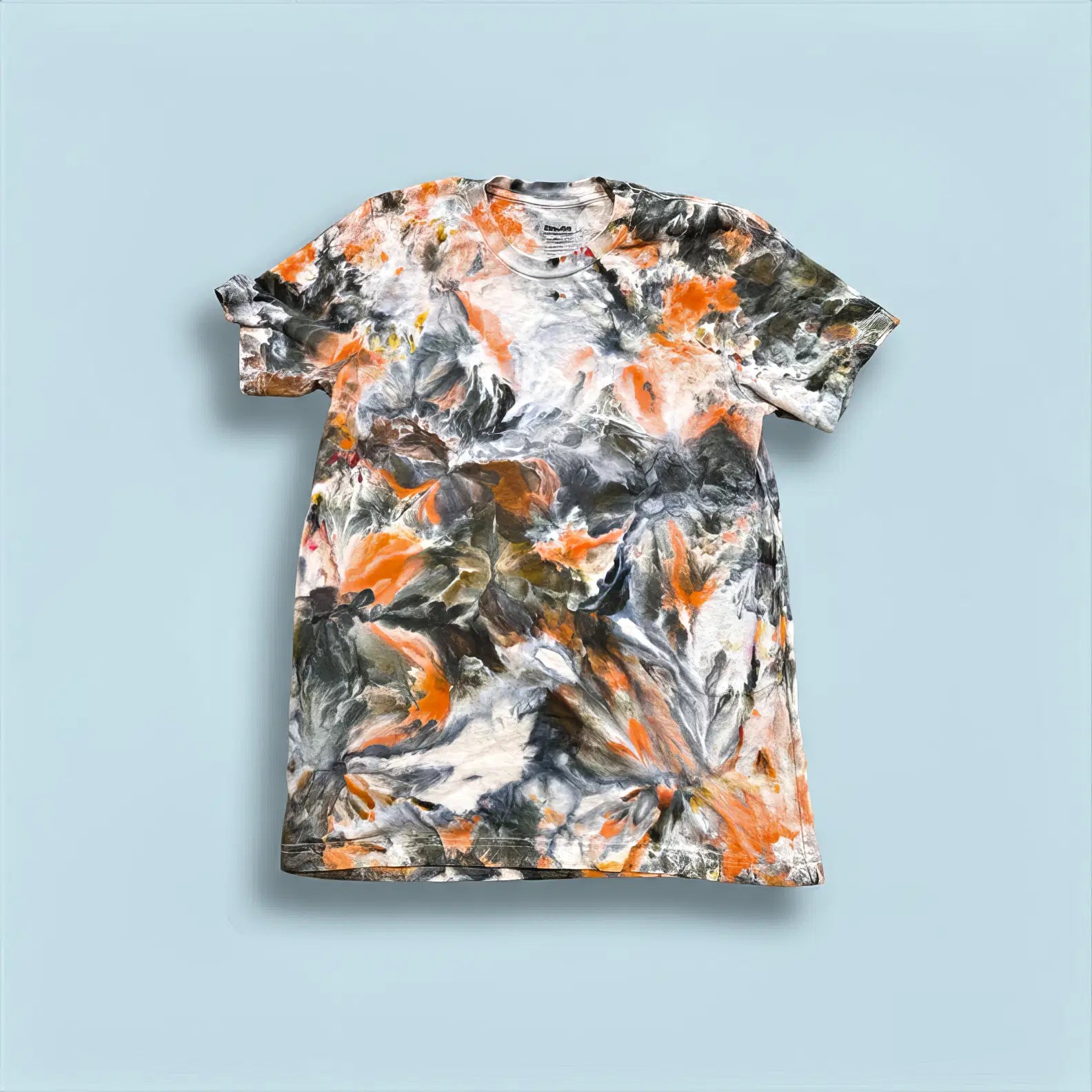 T Shirt Brown White Diamond Dye
