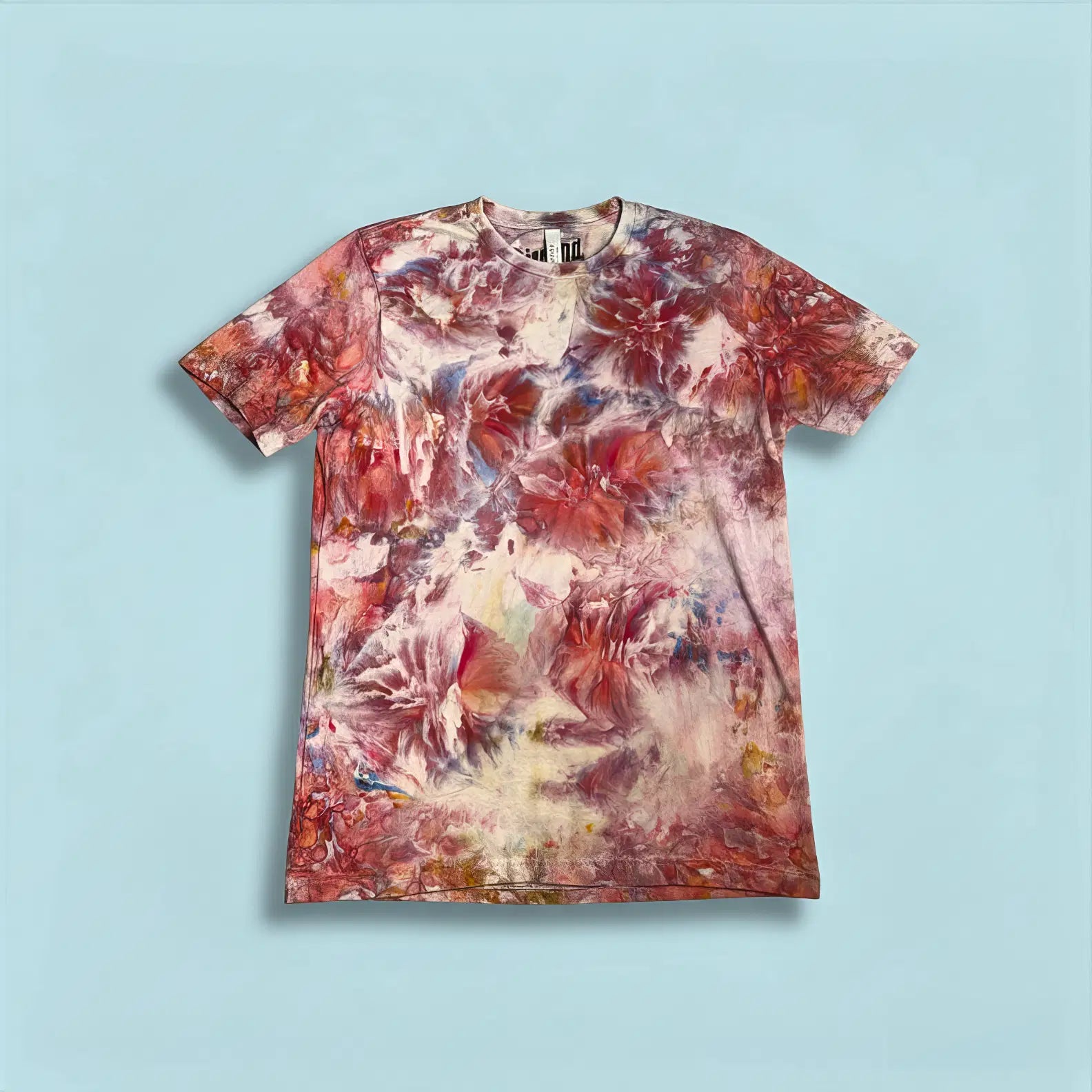 T Shirt Pink Red Diamond Dye