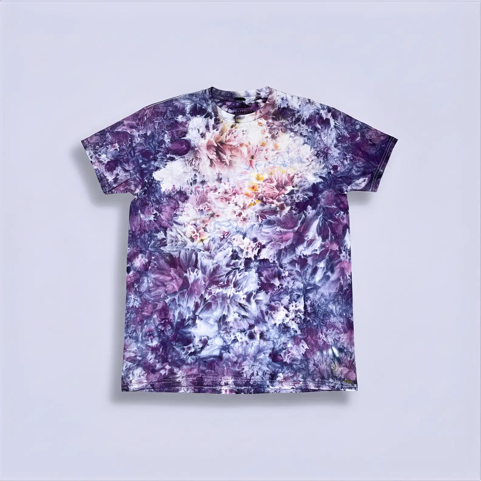 T Shirt Purple Blue Diamond Dye
