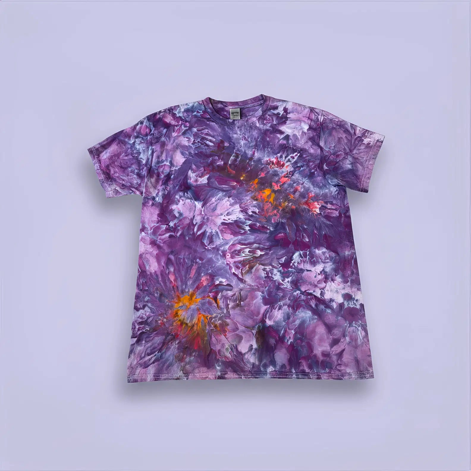 T Shirt Purple Red Diamond Dye