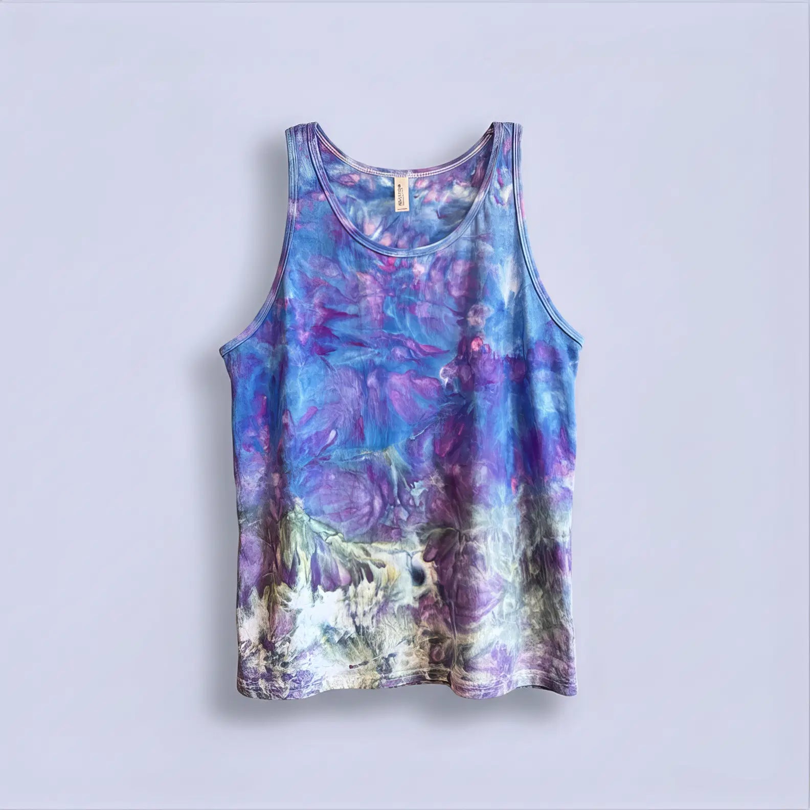 Top Blue Purple Tie Diamond Dye