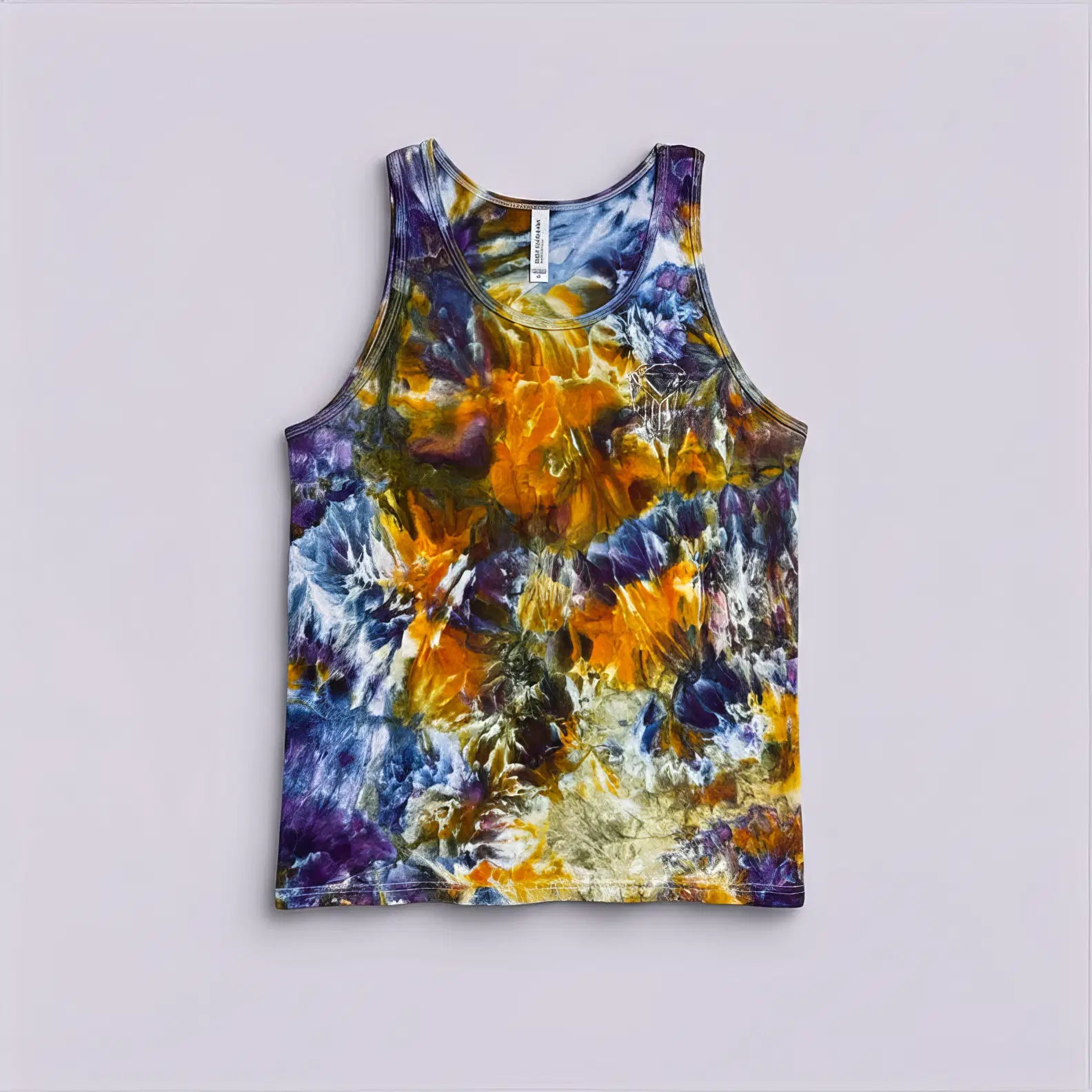 Top Orange Brown Tie Diamond Dye