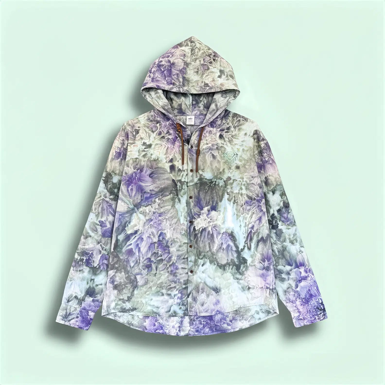 Top White Tie Dye Diamond Dye